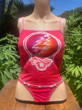Radiant Red GD Skull Spaghetti Bodysuit