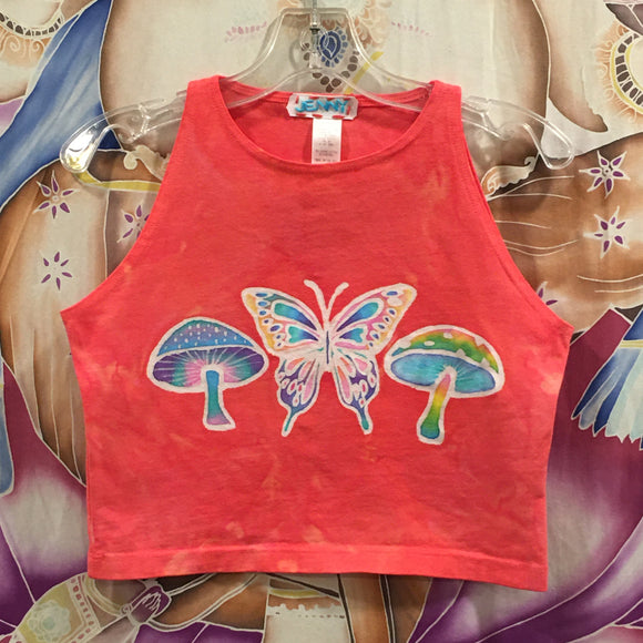 Magic Mushroom & Butterfly Crop Top