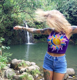 Sun & Moon Purple Crop Top