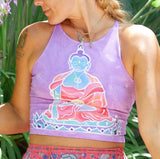 Pastel Buddha Batik Crop Top