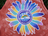 Rainbow Sunflower Batik Crop Top