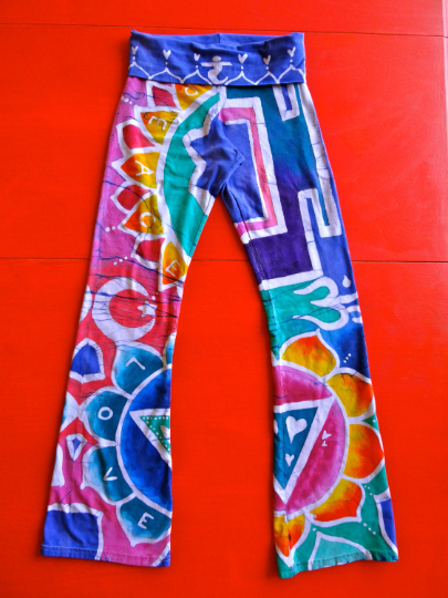 Rainbow Chakra Batik Yoga Pants