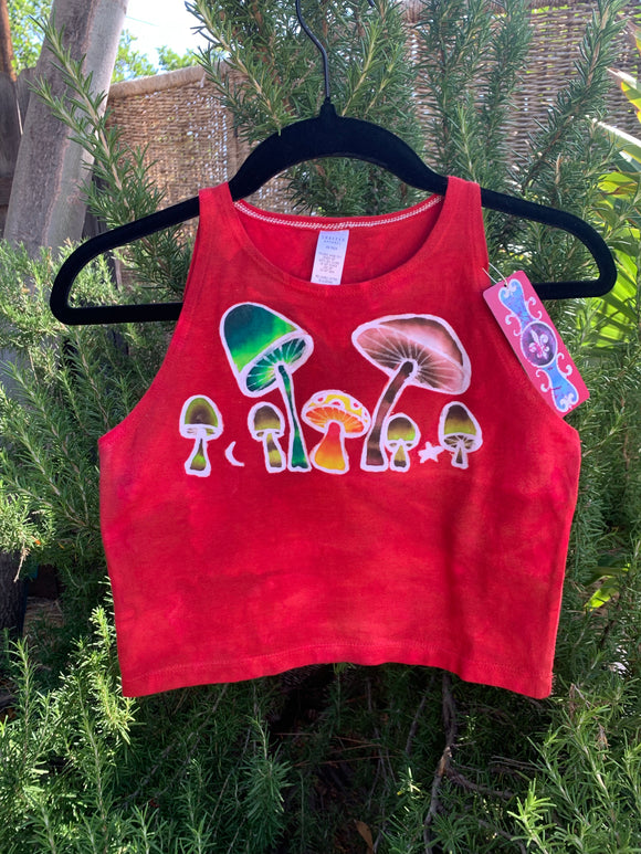 Mushroom Garden Batik Crop Top
