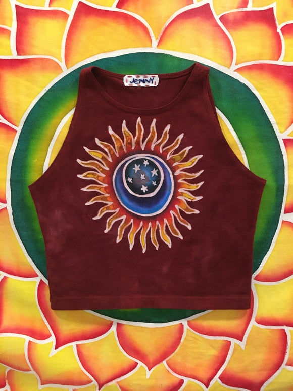 Celestial Sun Batik Crop Top