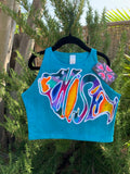 Turquoise Phish Crop Top