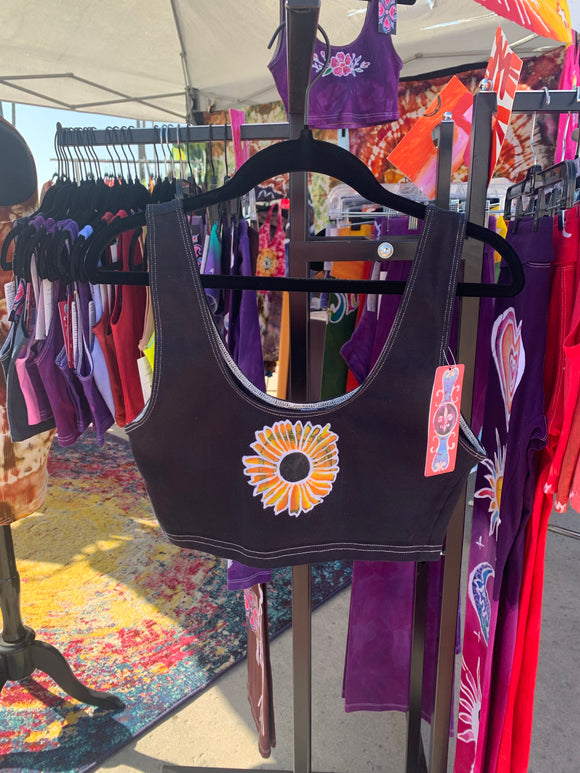 Little Sunflower Tank Crop Top