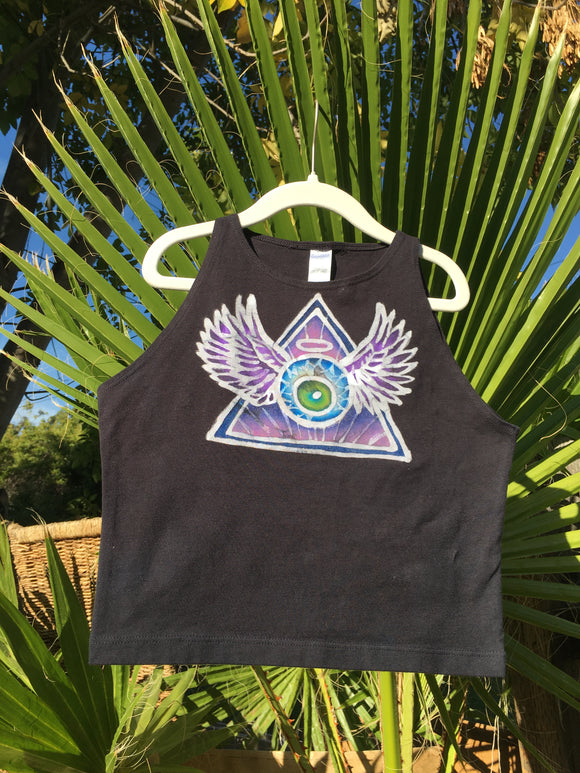 Eye Triangle Batik Crop Top