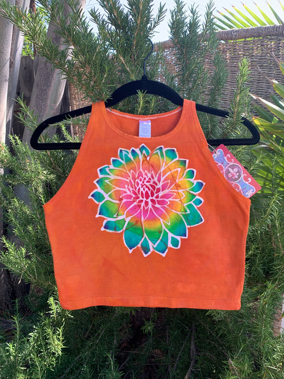 Psychedelic Flower Bloom Crop Top