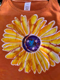 Celestial Sunflower Batik Crop Top
