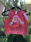 Mushroom Mania Batik Crop Top